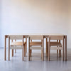 Minimalist Natural Coloured Wooden Dining Table and Chairs
