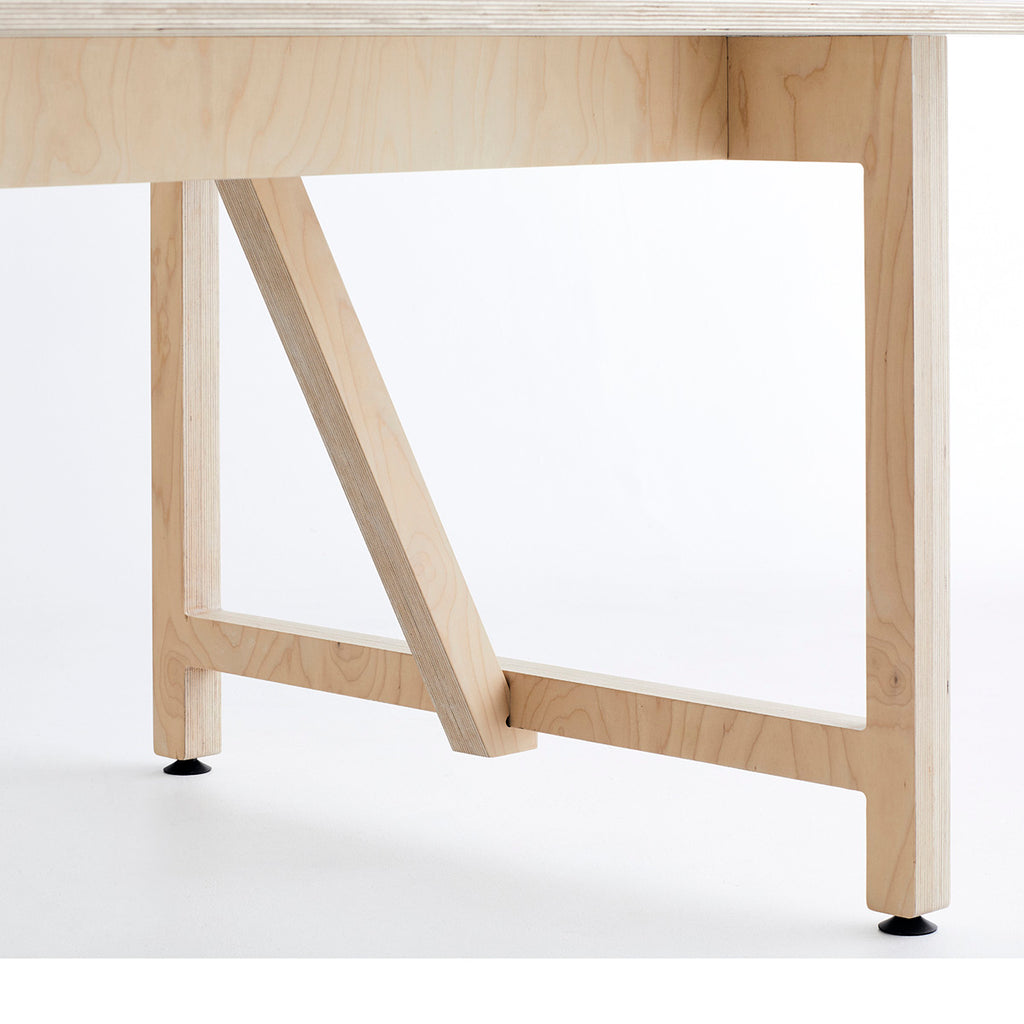 Close-Up View of the Wooden Base of a Table
