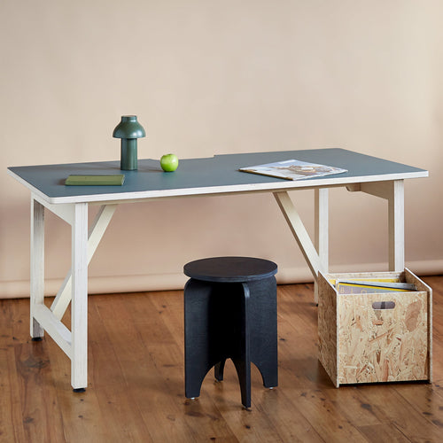 Rover plywood home desk in a home studio