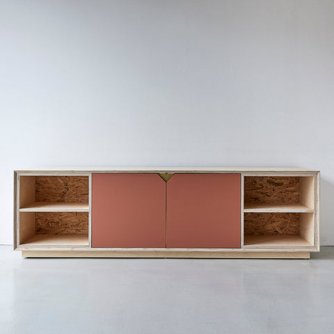 Plywood OSB timber long media cabinet
