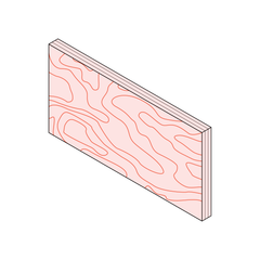 Clear plywood Drawer Front with No Handle
