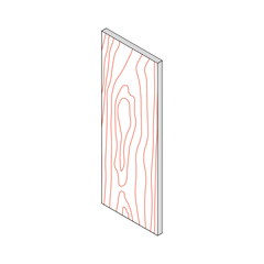 Veneer on Ply Door with No Handle