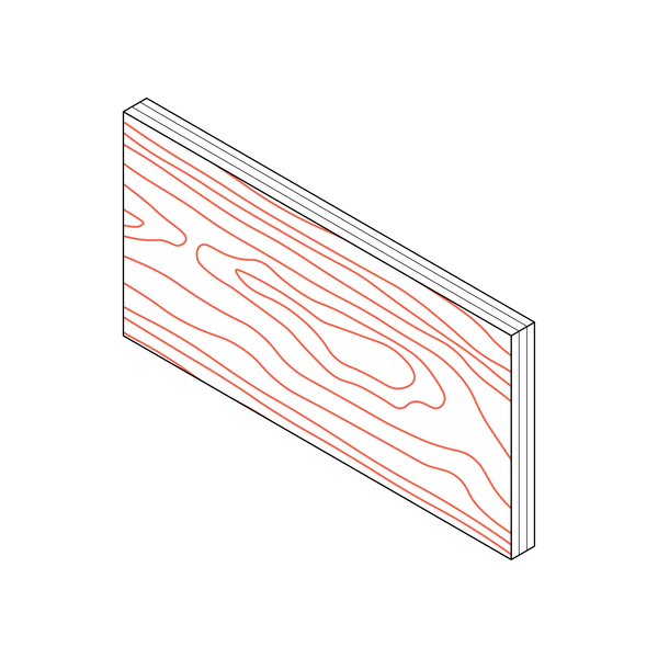 Veneer on Ply drawer front no-handle