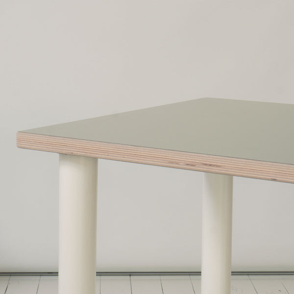 Plywood Desk with 4 Steel Table Legs