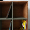 Detailed View of Plywood Vinyl Storage in Olive Division in Cognac Outer Color