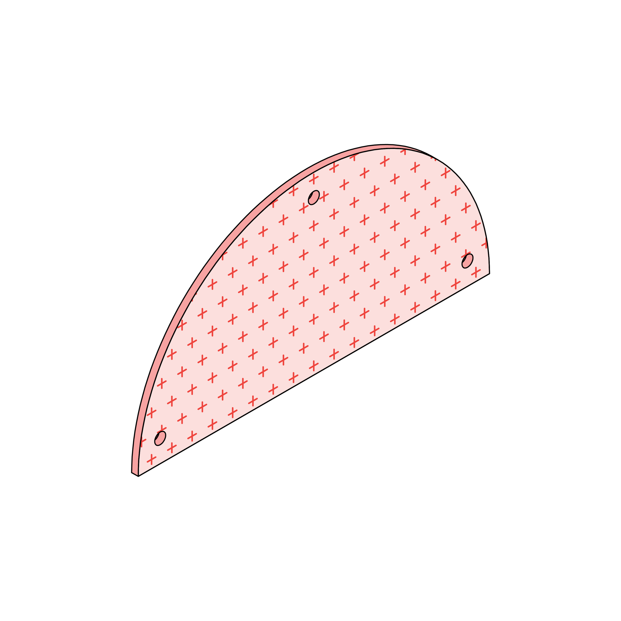 Half Moon Metal Handle Plate for IKEA Metod Kitchens So Watt