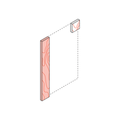 Painted plywood Fill Strips