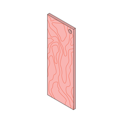 Painted Plywood Door with Hole Handle