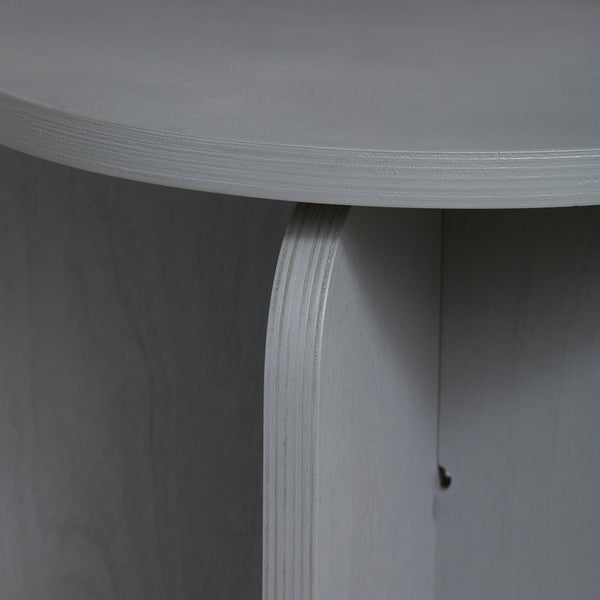 Close up dark grey billi plywood stool
