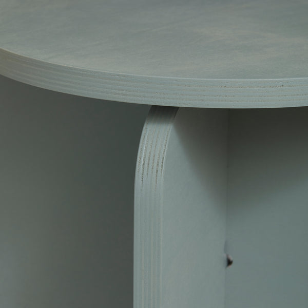 Close up of billi sage plywood stool