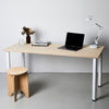Birch Plywood Desk with 4 Steel Table Legs