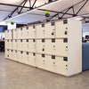 Natural Coloured Birch Plywood Lockers with Blackboard Nameplates